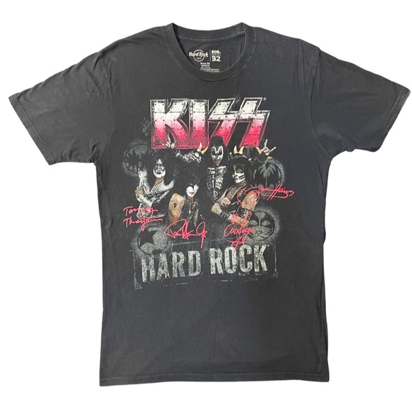 Closing Sale - Vintage Kiss x Hard Rock Cafe Short Sleeve Tee - Picture 1 of 4